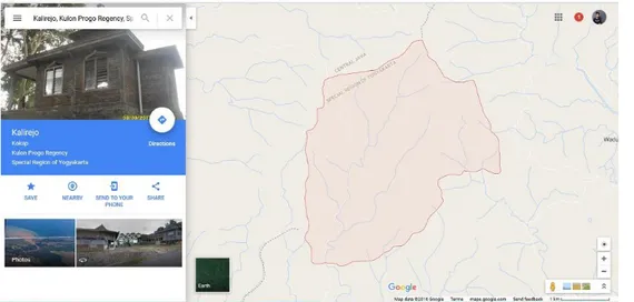 Gambar 8. Koordinat Lokasi Desa Kalirejo  (Sumber: Google Map) 