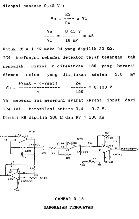 GAMBAR  3.15  RANGKAIAN  PENGUATAN