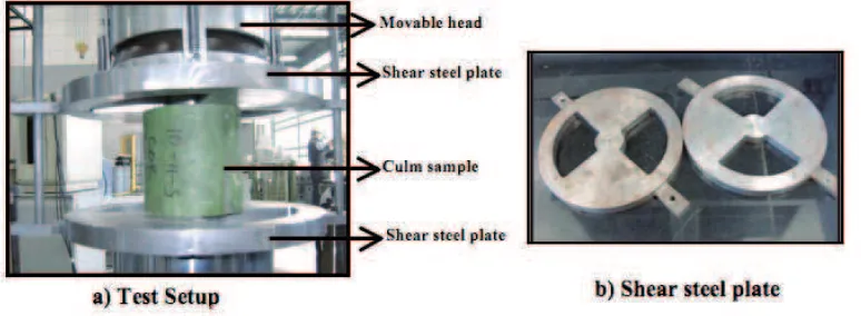 Figure 2. Compressive test setup and steel plates