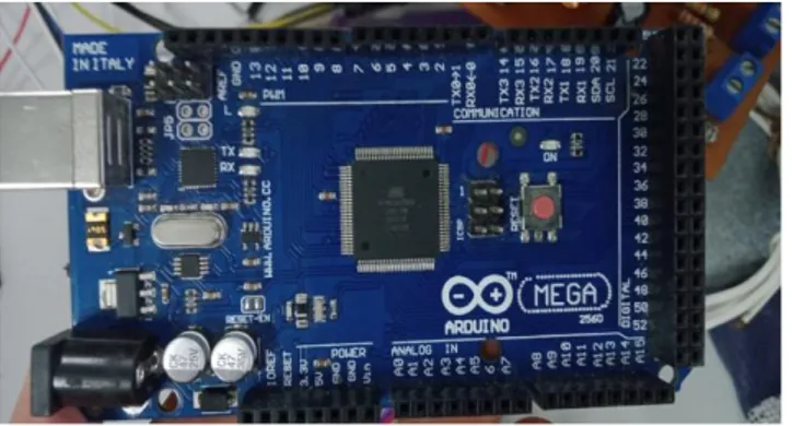 Gambar 2 .1. Mikrokontroler Arduino Mega 2560  Tabel 2 .1. Spesifikasi Arduino Mega 2560 [9]   