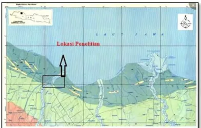 Gambar 1.1 Lokasi Penelitian Lapangan “Auri” Formasi Baturaja Jawa Barat Utara