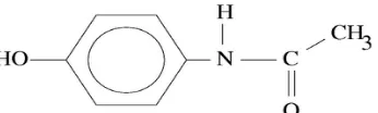 Gambar 2.1 Struktur kimia parasetamol (Ritter, 1999)  