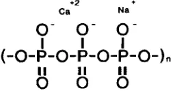 Figure 2. to each other polymeric backbone chain. The poly-metaphosphate polymers lie next Chemical structure of the polymetaphosphate inorganic in planes, with cations in the spaces in between and ionically bonded to the polymer