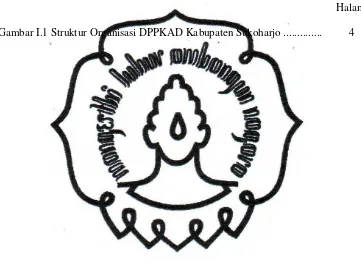 Gambar I.1 Struktur Organisasi DPPKAD Kabupaten Sukoharjo ..............          4 