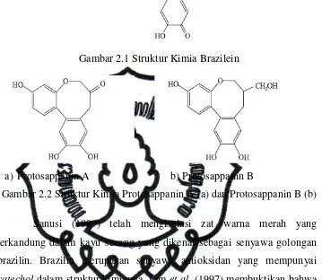 Gambar 2.1 Struktur Kimia Brazilein 