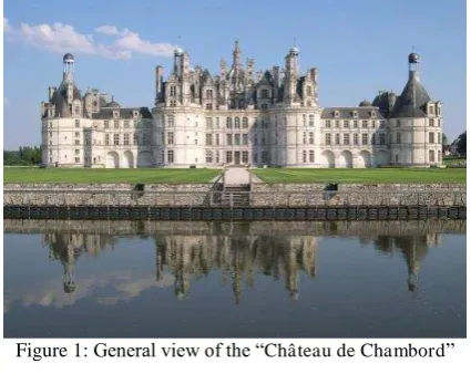 Figure 1: General view of the “Château de Chambord” 