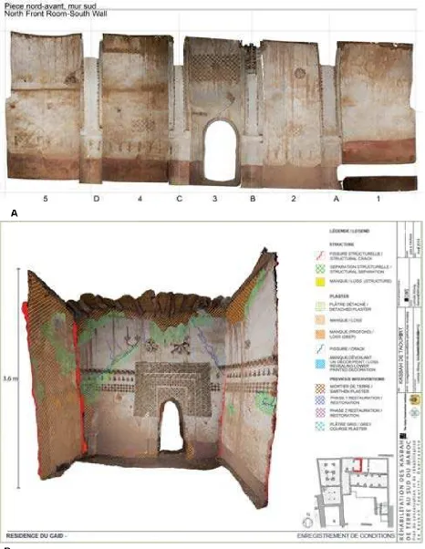 Figure 4: Resulted orthophotograph (A) and 3D condition assessment of ortho photograph (B)