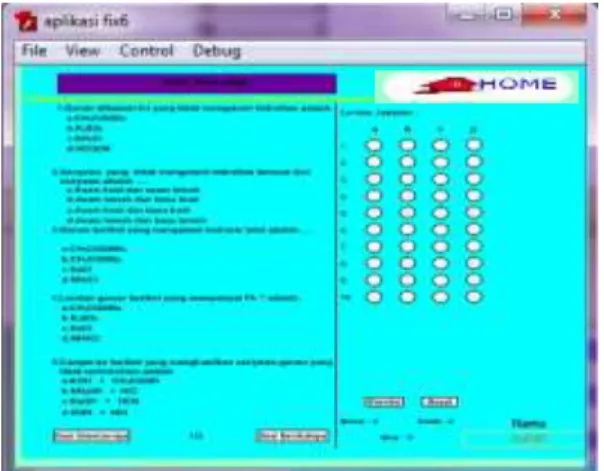Gambar 8. menu evaluasi 