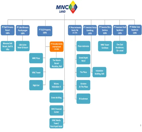 Tabel 5. Struktur Korporasi MNC Land 