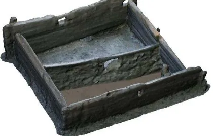 Figure 1. The photo-realistic 3D model of the Bronze Age sluice box 