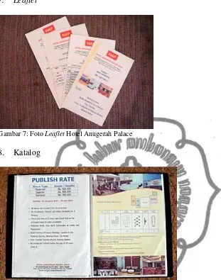 Gambar 7: Foto Leaflet Hotel Anugerah Palace  