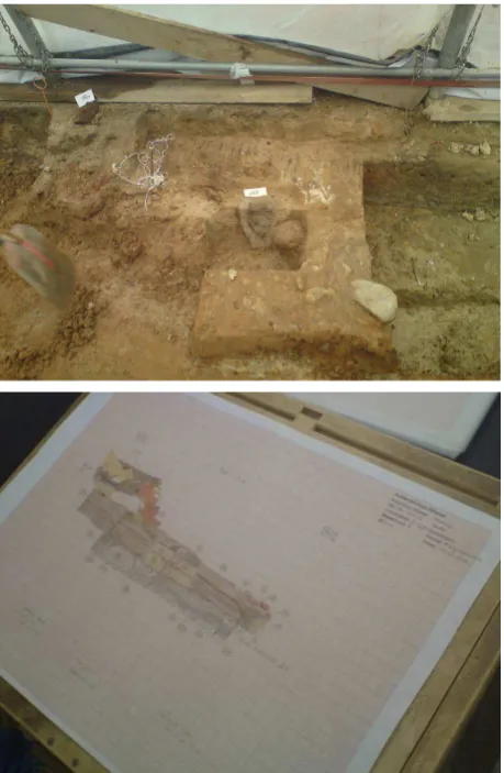 Figure 1: Top: An excavation site located at “Haus Kump”, abuilding from the 16th century, which is the oldest storage build-ing in M¨unster, Germany