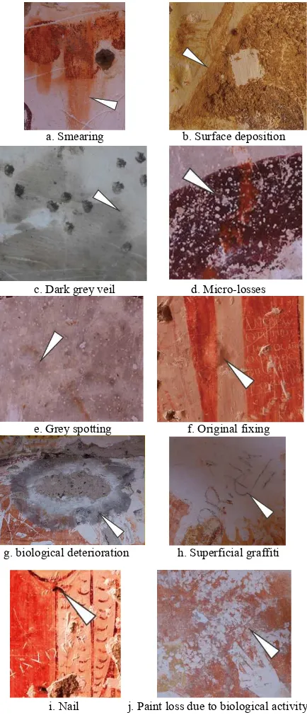 Figure 16. An example of digital heritage inventories:                   Paint layer deterioration of the ceiling in the nave