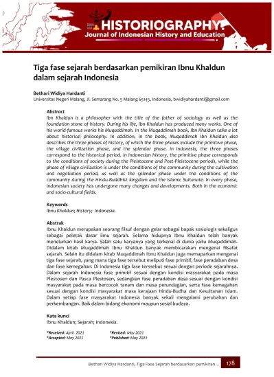 Tiga Fase Sejarah Berdasarkan Pemikiran Ibnu Khaldun Dalam Sejarah ...