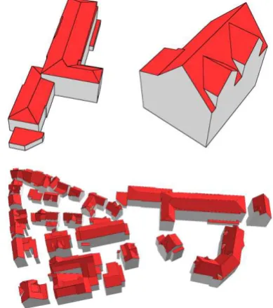Figure 9. Resulting building models reconstructed by our BSP based reconstruction approach