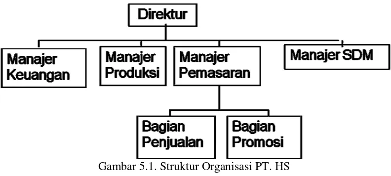 Gambar 5.1. Struktur Organisasi PT. HS 