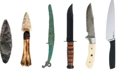 Gambar 2. Evolusi pisau dari zaman ke zaman