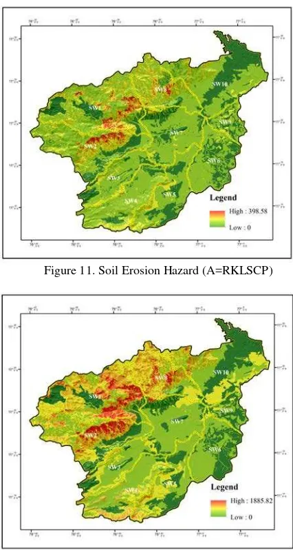 Figure 11. Soil Erosion Hazard (A=RKLSCP) 