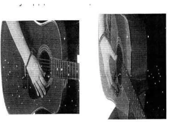 Gambar 2.4 Jarak Pergelangan Tangan dengan Papan Muka Gitar  (Sumber: Derry. kiat termudah belajar bermain gitar) 