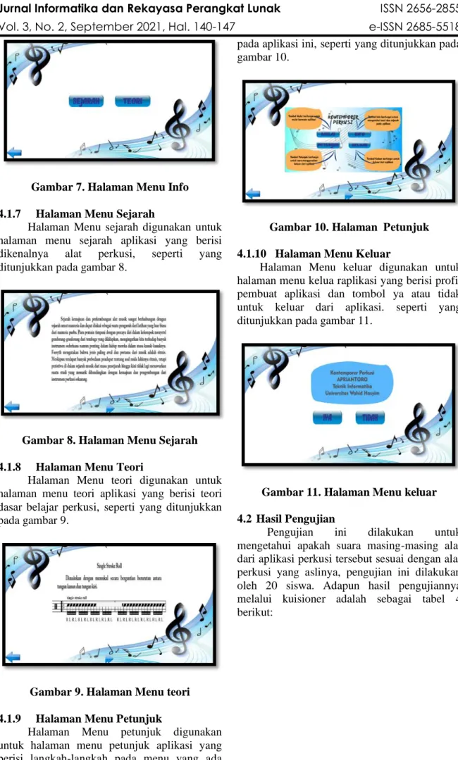 Gambar 7. Halaman Menu Info 