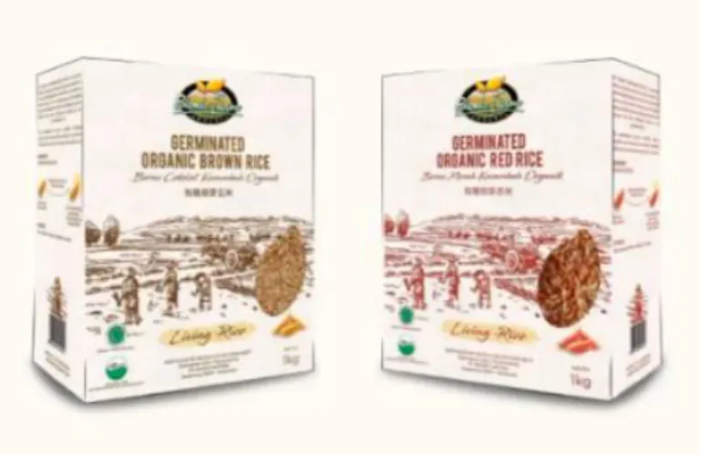 Gambar 2.3 Germinated Brown Rice dan Red Rice Bionic Farm  Germinated organic rice merupakan beras berkecambah