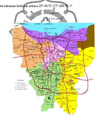 Gambar 2.1 Peta Kota Jakarta 
