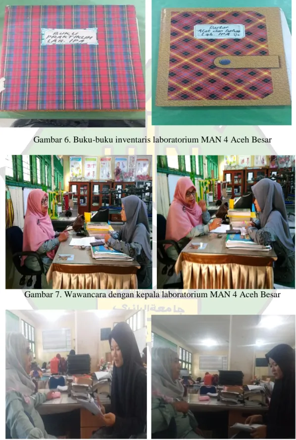 Gambar 7. Wawancara dengan kepala laboratorium MAN 4 Aceh Besar 