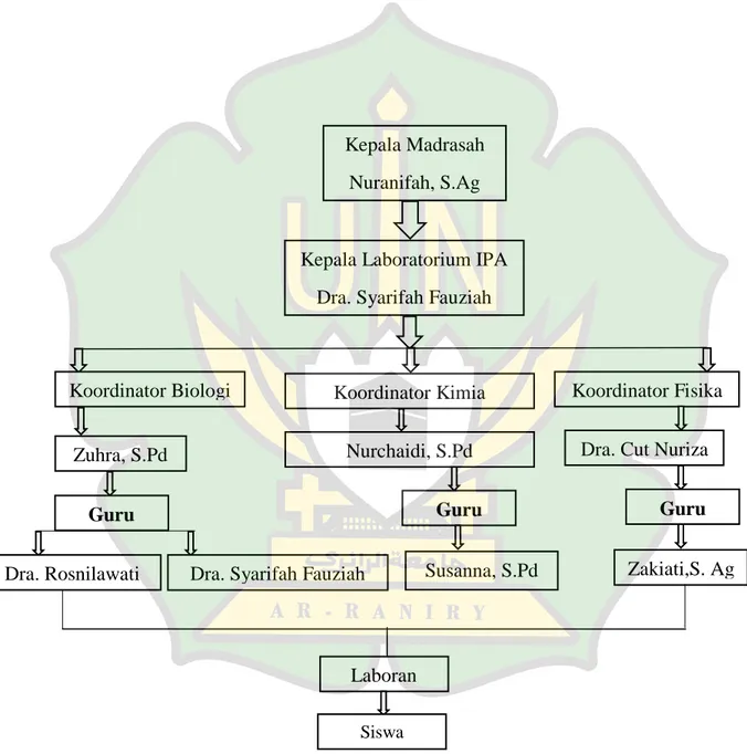 Gambar 4.3. Struktur Organisasi Laboratorium MAN 4 Aceh Besar Kepala Madrasah 