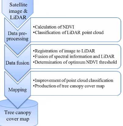 Figure 1. Flowchart of tree canopy cover mapping process. 