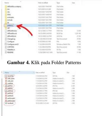 Gambar 4. Klik pada Folder Patterns 