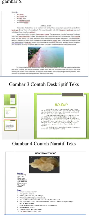 Gambar 3 Contoh Deskriptif Teks 