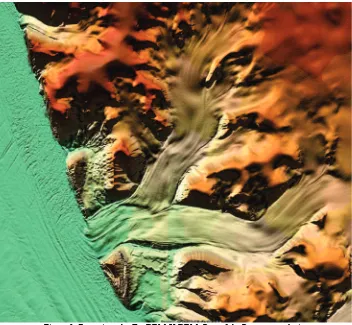 Figure 9. Zoom into the TanDEM-X DEM: Part of the Petermann glacier 