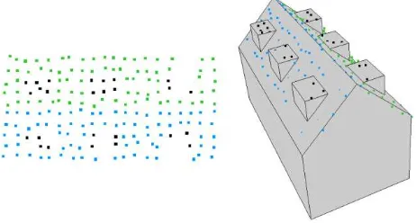 Figure 11. Left: Top view of the segmentation result. Unsegmented points are colorized in black