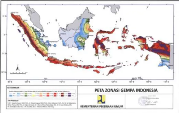 Gambar 2. Peta Zonasi Gempa Indonesia 2010 