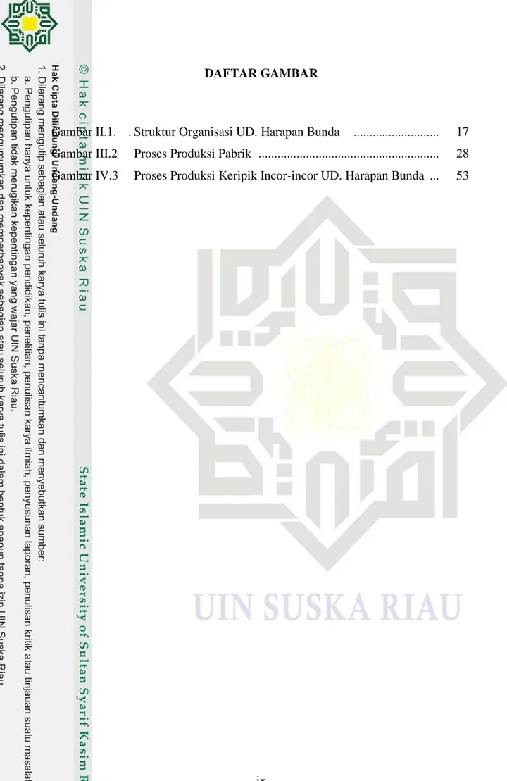 Gambar II.1.    . Struktur Organisasi UD. Harapan Bunda   ...........................   17  Gambar III.2  Proses Produksi Pabrik   ........................................................