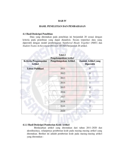 BAB IV HASIL PENELITIAN DAN PEMBAHASAN 4.1 Hasil Deskripsi Penelitian