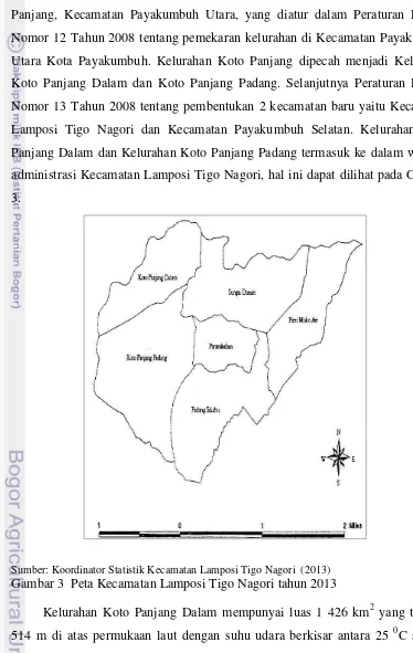 Gambar 3  Peta Kecamatan Lamposi Tigo Nagori tahun 2013 