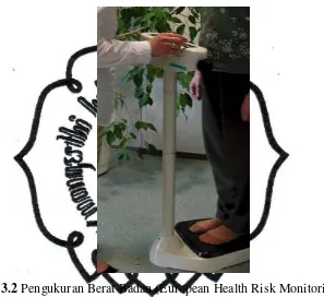 Gambar 3.2 Pengukuran Berat Badan (European Health Risk Monitoring, 2002) 