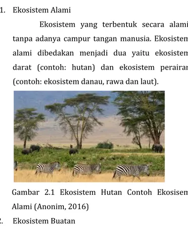 Gambar  2.1  Ekosistem  Hutan  Contoh  Ekosisem  Alami (Anonim, 2016) 