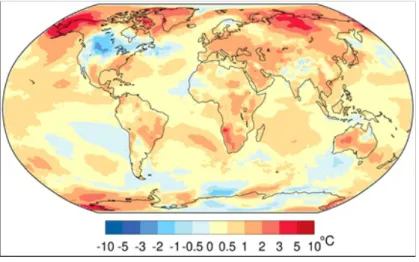 Gambar 2. Perubahan suhu global tahun 2019 dibanding rata-rata periode tahun 1850 – 1900