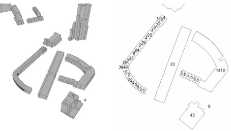 Figure 4. Curved surfaces represented by multiple short straightsegments in Rotterdam