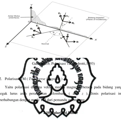 Gambar 2.6. Polarisasi TE (Pedrotti,1993) 