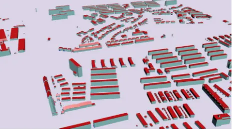 Figure 9: Automatically semantically labelled 3D city model ofRotterdam.