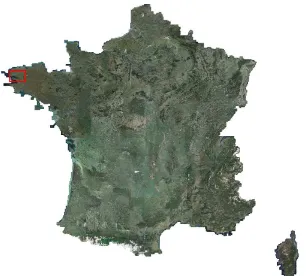 Figure 5. SPOT 6/7 coverage of France in 2014 - Red frame isROI-3.