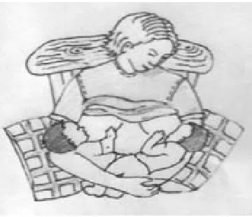 Figure 6. Parallel position of baby feeding for the twin babies 