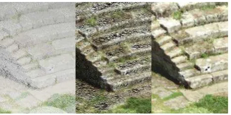 Figure 7. From point clouds (left) to mesh model (right) 