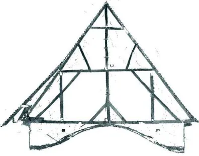 Figure 4. Survey with a total station of a principle rafter truss,  truss of nave, fortified church, Arbegen, Transylvania © Brunner, Malik, Staudinger 2014 