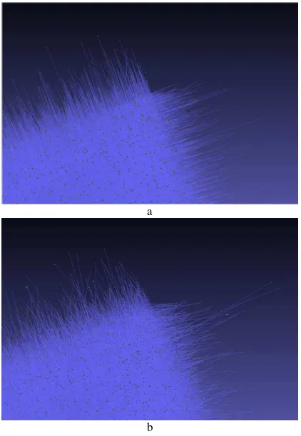 Figure 11. Simulated normal noise on the box 3D data: a) no 