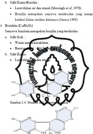 Gambar 2.4. Struktur dari senyawa Brazilin