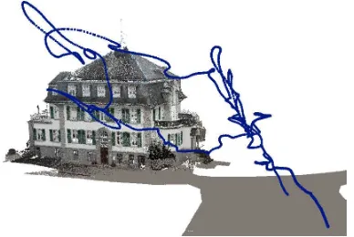 Figure 2. Trajectory of the UAV ﬂight capturing the images of